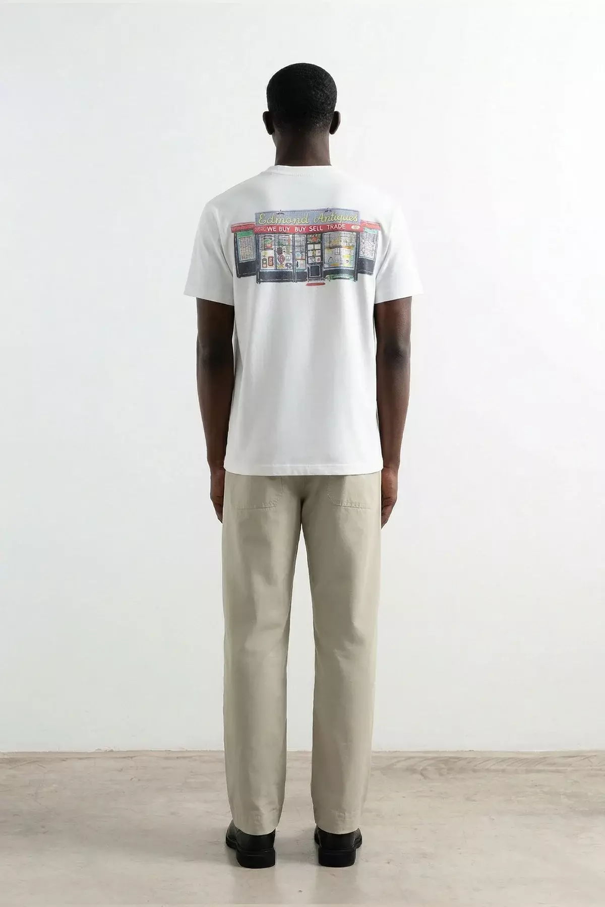 Edmmond Studios Antiques T-Shirt Herren Plain White